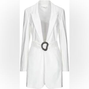 Italian designer Liviana Conti long white blazer